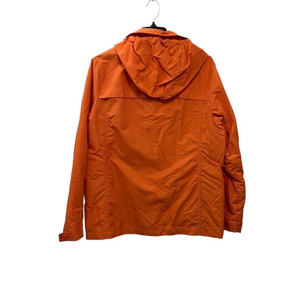 Lands' End Flare Orange Hooded Field Utility Hiking Jacket Size Medium - Picture 3 of 7